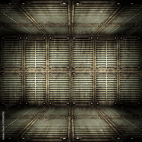 Board z aluminiowym obramowaniem Stare metalowe wnętrze, tekstura metalu.