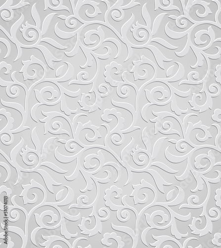 Tapeta ścienna na wymiar Traditional silver wallpaper