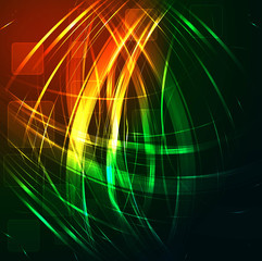 abstract bright technology colorful wire wave background illustr