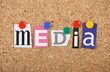 © thinglass - The word Media in cut out magazine letters