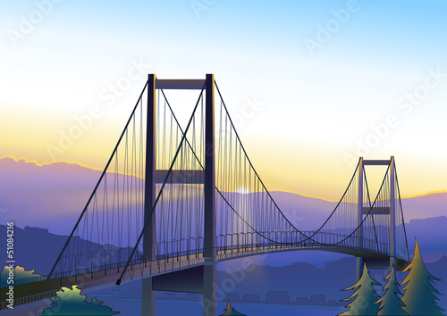 Nowoczesny obraz na płótnie Birinci boğaz köprüsü