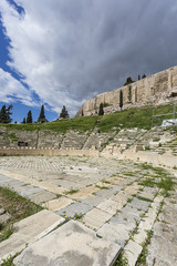 Fototapete - Theatre of Dionysus below Acropolis in Athens,Greece
