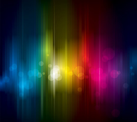 Leinwandbilder - Abstract colorful light on dark background.
