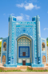 abu nasr parsa colorful islamic mosque in afghanistan.