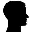 Männlicher Kopf seitlich im Profil – Vektor und freigestellt