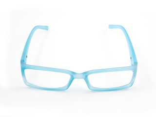 blue glasses isolated on a white background