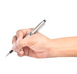 © stockphoto mania - hand with luxury pen isolated on white