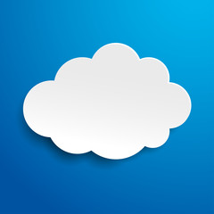 Canvas Print - Cloud Blue Sky Label