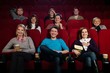 © Nejron Photo - Group of young people watching movie in cinema