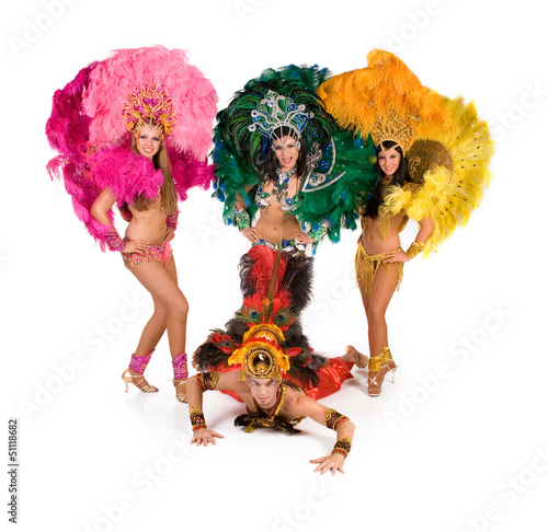 Naklejka na szybę Carnival dancers