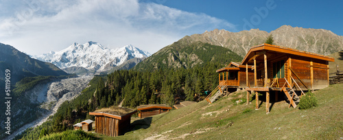 Board z aluminiowym obramowaniem Nanga parbat i wróżka panorama łąk