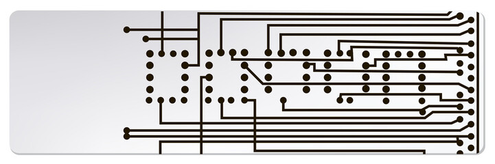 Poster - techno circuit web banners. EPS10 vector illustration