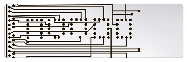 Poster - techno circuit web banners. EPS10 vector illustration