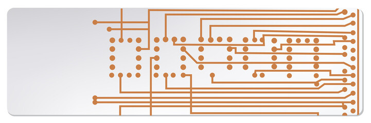 Poster - techno circuit web banners. EPS10 vector illustration