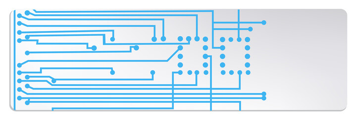 Poster - techno circuit web banners. EPS10 vector illustration
