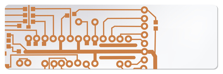Poster - techno circuit web banners. EPS10 vector illustration