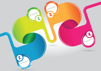 Fototapete - Abstract color vector infographics background
