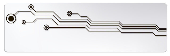 Poster - web circuit board techno banner. eps10 vector illustration