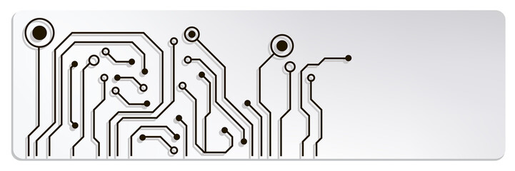 Poster - techno circuit web banners. EPS10 vector illustration