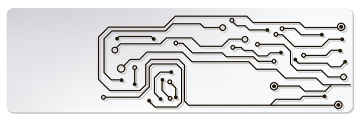 Poster - techno circuit web banners. EPS10 vector illustration