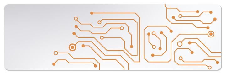 Poster - techno circuit web banners. EPS10 vector illustration