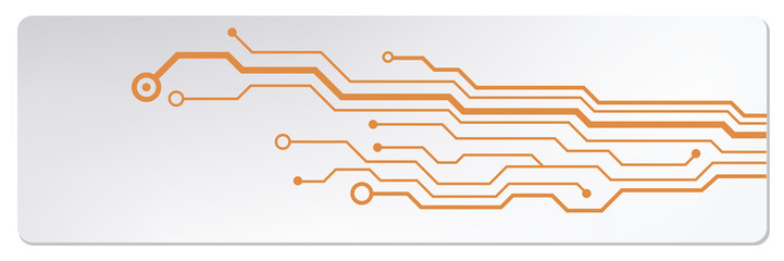 Poster - web circuit board techno banner. eps10 vector illustration