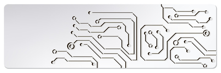Poster - techno circuit web banners. EPS10 vector illustration