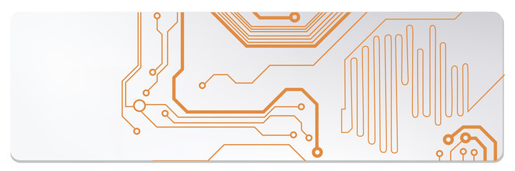 Poster - techno circuit web banners. EPS10 vector illustration