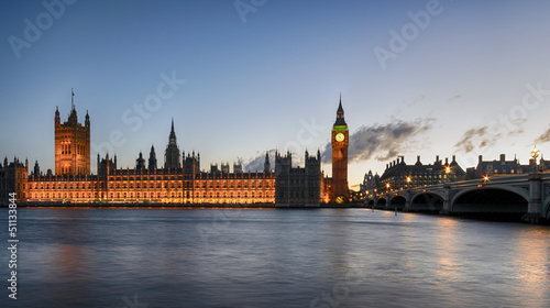 Naklejka samoprzylepna Noc w Westminster Bridge