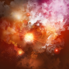 Canvas Print - cosmic clouds of mist