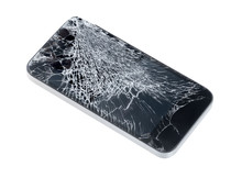 Mobile phone with broken screen