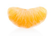 Tangerine single segment on white, with clipping path