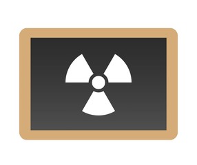 Sticker - Symbole nucléaire dans une ardoise