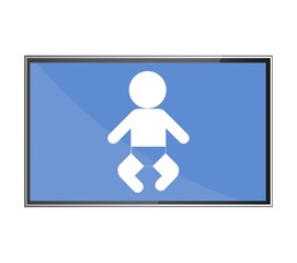 Sticker - Bébé dans un écran