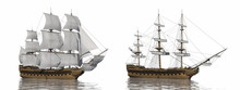 Old Merchant Ship - 3D Render