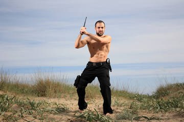 bodyguard in the sand