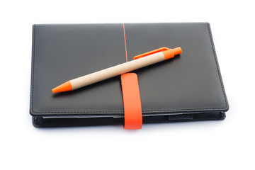 notebook and pen isolated