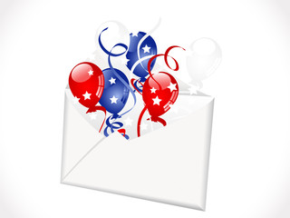 Poster - Envelope with balloons