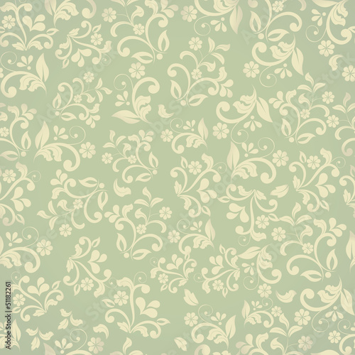 Naklejka dekoracyjna seamless floral pattern