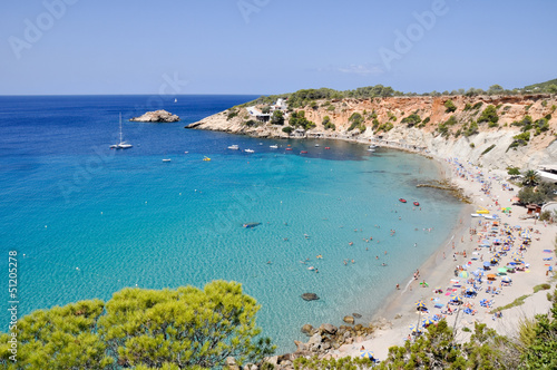 Naklejka samoprzylepna Cala d'hort, ibiza (Hiszpania)