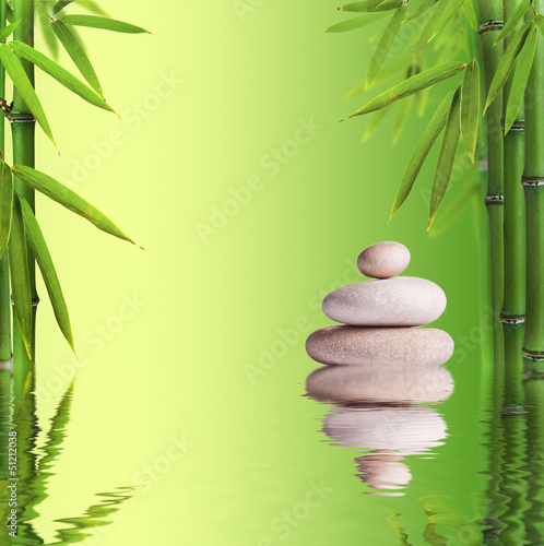 Board z aluminiowym obramowaniem Spa martwa natura z odbiciem wody