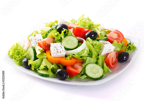 Fototapeta na wymiar Fresh vegetable salad
