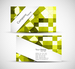 Wall Mural - abstract green mosaic colorful business card presentation set wh