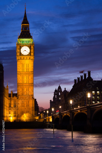 Naklejka samoprzylepna Big Ben i Westminster Bridge
