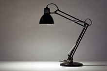 Black Desk Lamp Isolated On White