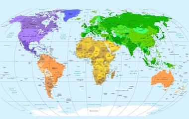 Naklejka na meble World Map