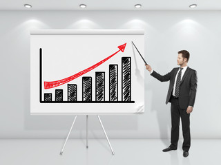 Wall Mural - business chart