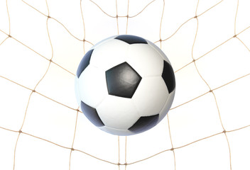 Wall Mural - soccer ball in goal