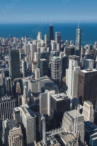 Board z aluminiowym obramowaniem Wieżowce w chicago