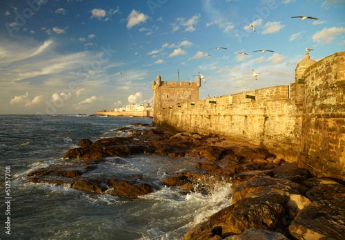 Plakat na papierze fotorealistycznym Essaouira forteca, Morocco, Africa